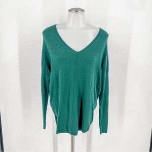 Anthropology Trouve Women Green Cashmere Blend Pullover Sweater